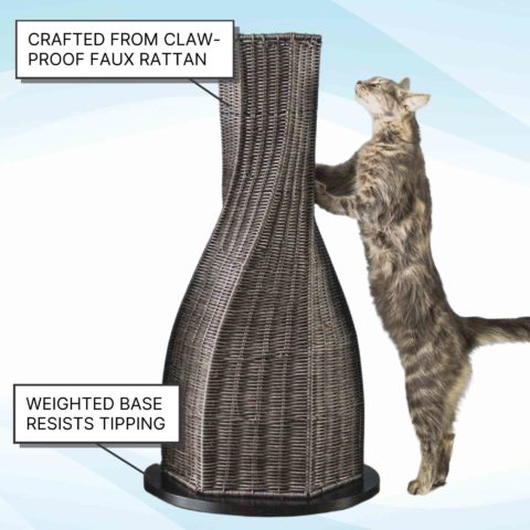 Tall Cat Scratching Post: Calypso Cat Scratcher | The Refined Feline