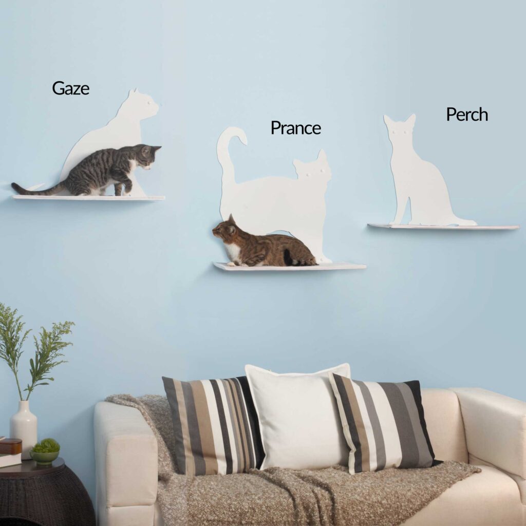 Cat Silhouette Cat Shelves