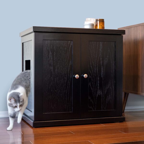 Litter Box Enclosure: Refined Cat Litter Box Deluxe | The Refined Feline