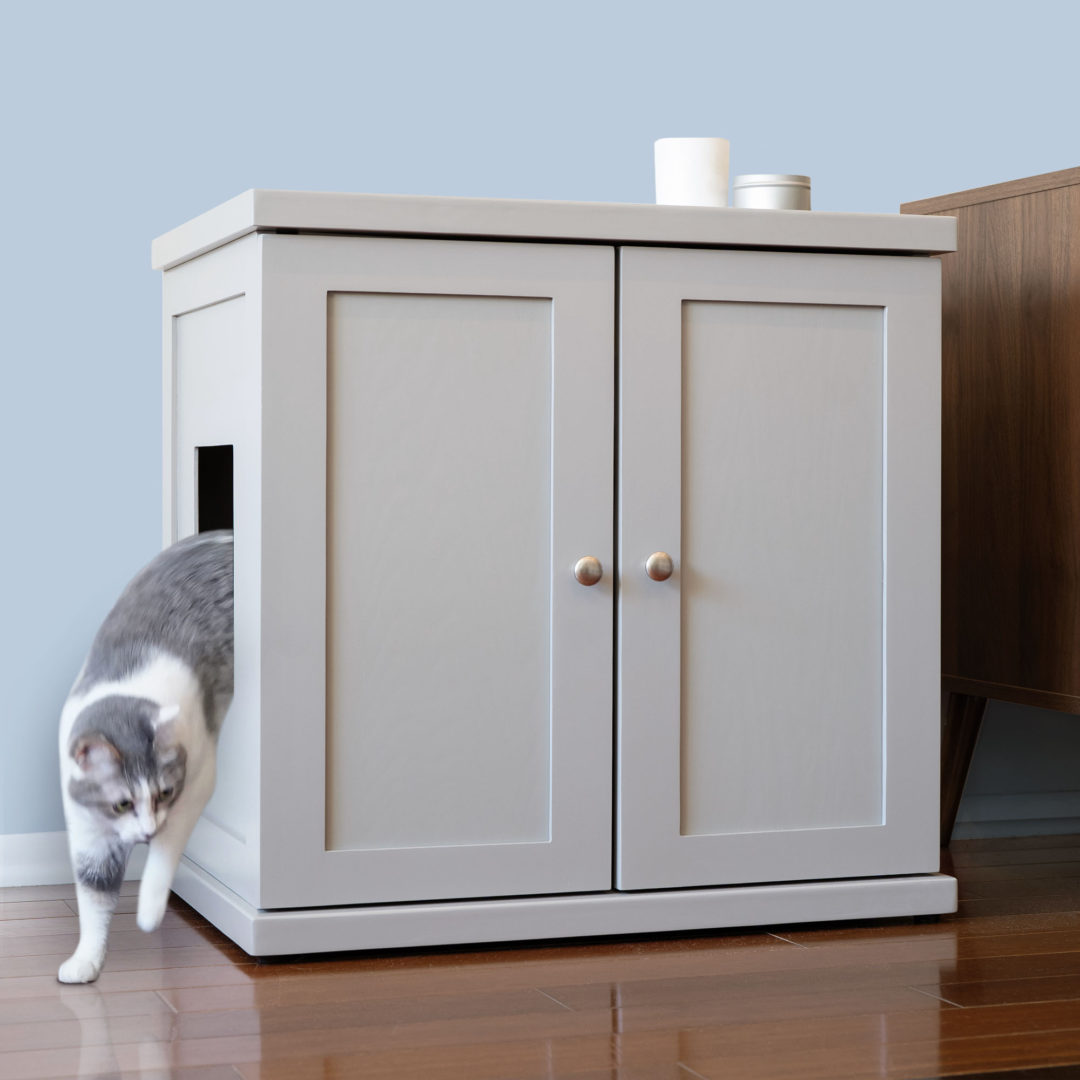 Litter Box Enclosure: Refined Cat Litter Box Deluxe | The Refined Feline