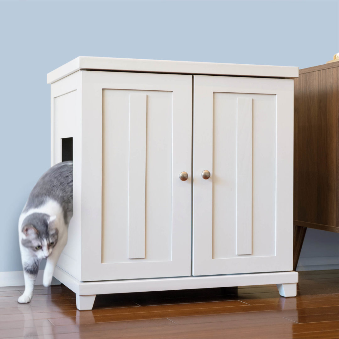 Litter Box Enclosure: Refined Cat Litter Box Deluxe | The Refined Feline