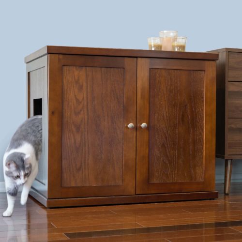 Litter Box Enclosure: Refined Cat Litter Box Deluxe | The Refined Feline