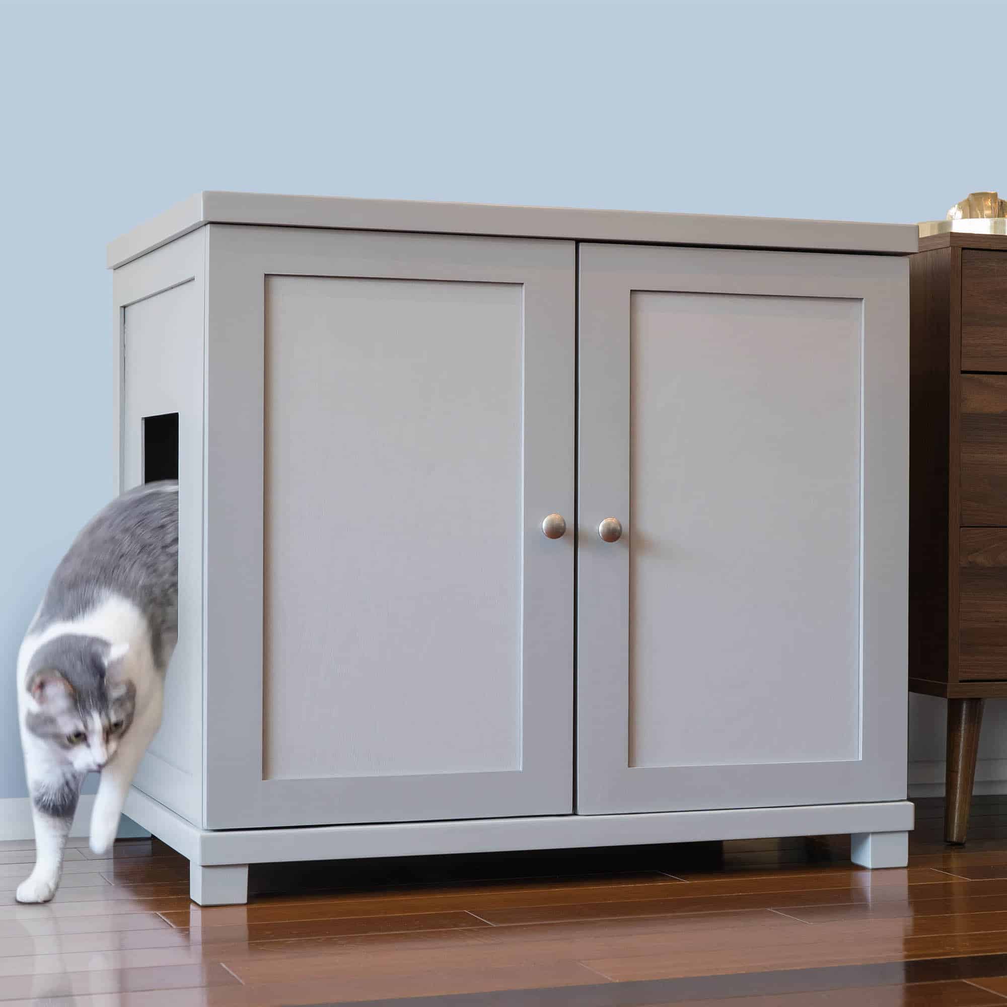 Image of Refined Cat Litter Box Deluxe Cabinet