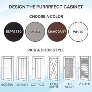 litter box cabinet door options